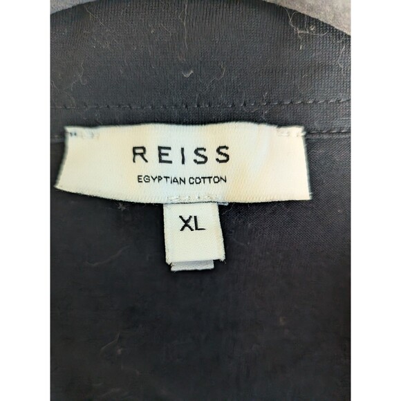 Reiss Polo Shirt Size XL Black Made of Egyptian Cotton Stefan - Picture 10 of 15